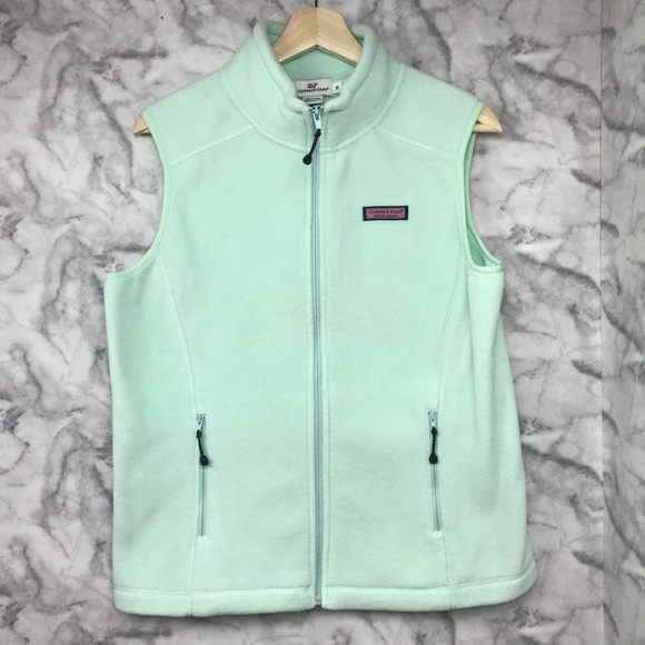 Vineyard Vines Mint Green Fleece Vest - Picture 5 of 10